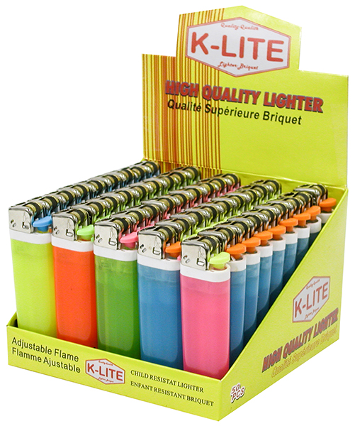 K-Lite Neon Disposable Lighter with Adjustable Flame ~ 50 per display-0