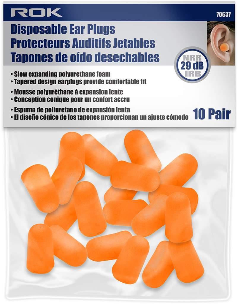 ROK Disposable Ear Plugs ~ 10 pairs per pack-0