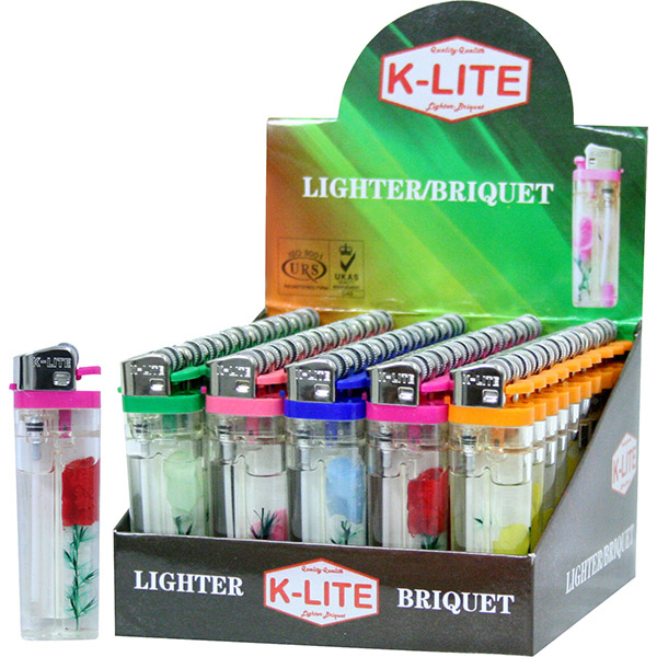 K-Lite Flower Disposable Lighter with Adjustable Flame ~ 50 per display-0