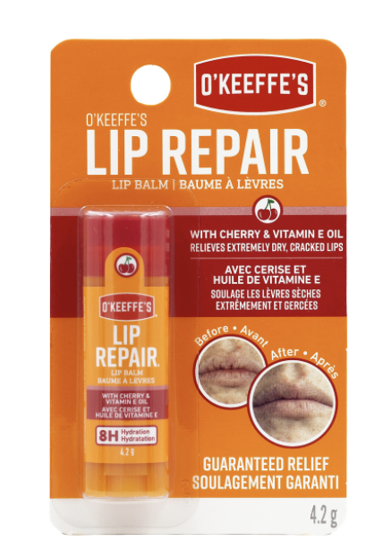O'Keeffe's Lip Repair Cherry Lip Balm - 4.2gr stick ~ 6 per display-0