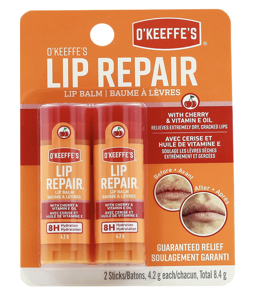 O'Keeffe's Lip Repair Cherry Lip Balm - 4.2gr stick Twin Pack ~ 6 per display-0