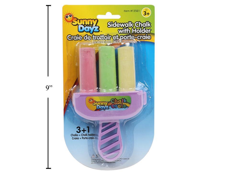 Sidewalk Chalk (3) with Holder-0