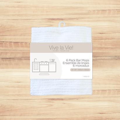 Bar Mops - 12" x 12" ~ 6 per pack-0