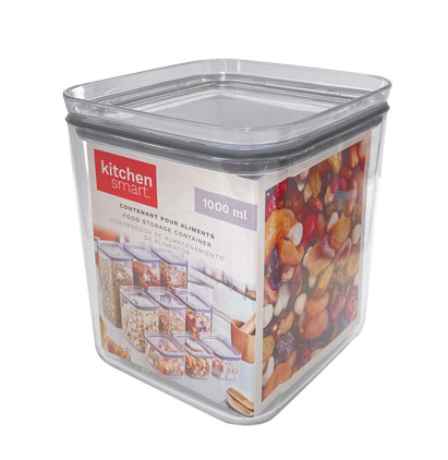 Air-Tight Acrylic Food Storage ~ Square 1L / 1000ml-0