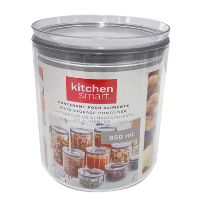 Air-Tight Acrylic Food Storage ~ Round 0.85L / 850ml-0