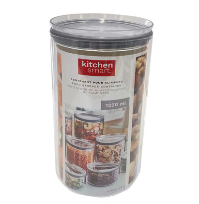 Air-Tight Acrylic Food Storage ~ Round 1.25L / 1250ml-0