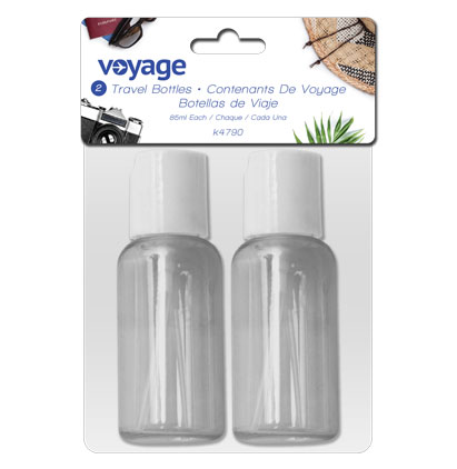 Voyage Plastic Travel Bottles - 85ml ~ 2 per pack-0