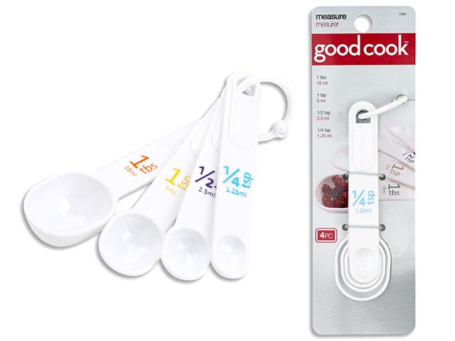 Good Cook Plastic Measuring Spoon Set ~ 4 per set-0
