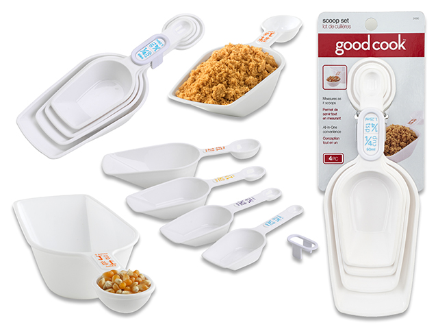 Good Cook Plastic Measuring Scoop Set ~ 4 per set-0