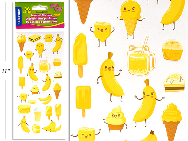 Selectum Scented Banana Stickers ~ 36 pieces-0