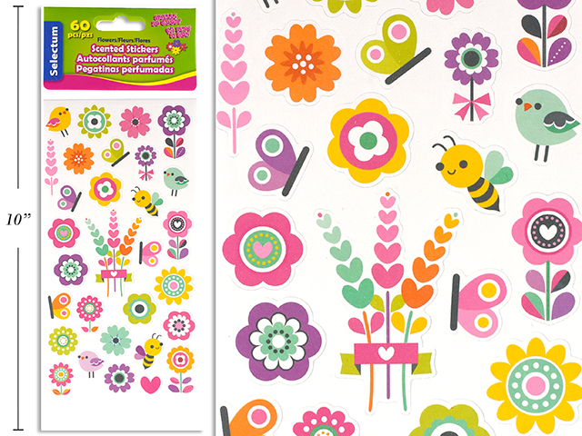 Selectum Scented Flower Stickers ~ 60 pieces-0