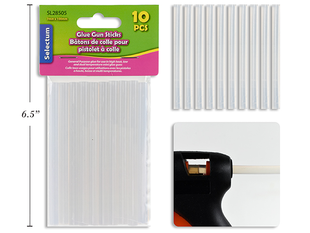 Selectum Glue Gun Clear Sticks - 7mmx 100mm ~ 10 per pack-0