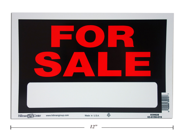 Plastic Sign 8" x 10" ~ FOR SALE-0