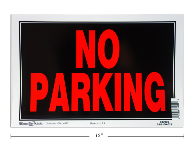 Plastic Sign 8" x 10" ~ NO PARKING-0