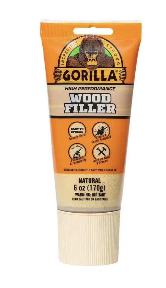 Gorilla Wood Filler - Natural ~ 6oz / 170gr tube-0