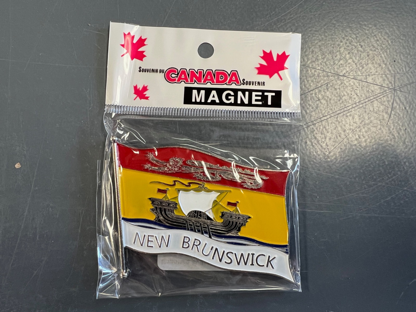 New Brunswick Wavy Flag Magnet-0