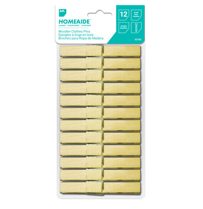 HomeAide Jumbo Wooden Clothes Pins ~ 12 per pack-0