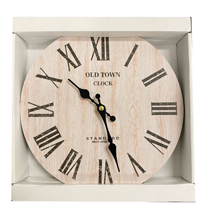 HomeAide MDF Roman Numeral Wall Clock ~ 9.5" Round-0