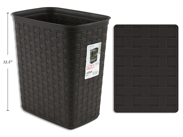 Sterilite Plastic Weave Wastebasket - Espresso ~ 13 Litre-0