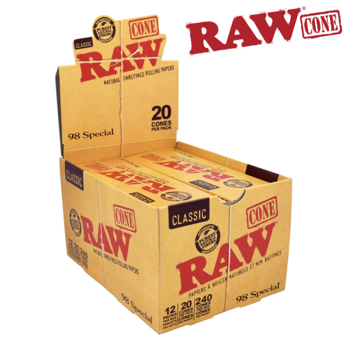 RAW 98 Special Cones - 20 per pack ~ 12 packs/display-0
