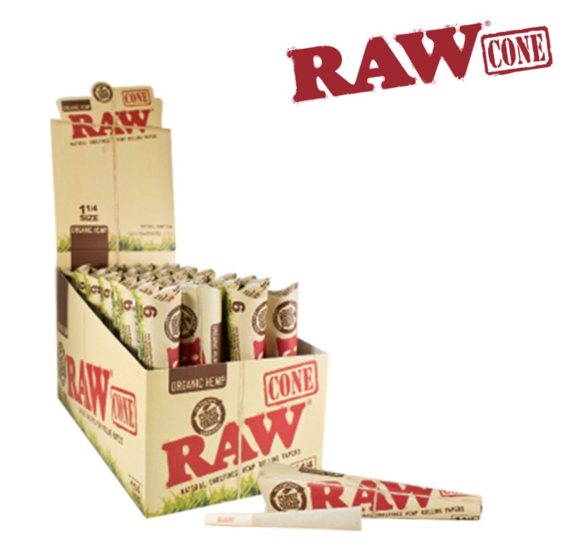 RAW Organic Hemp Cones - 1-1/4 ~ 6 per pack ~ 32 packs/display-0