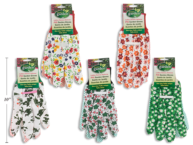 PVC Garden Gloves with Knitted Cuff-0
