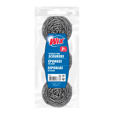Wix Stainless Steel Scrubbers ~ 3 per pack -0