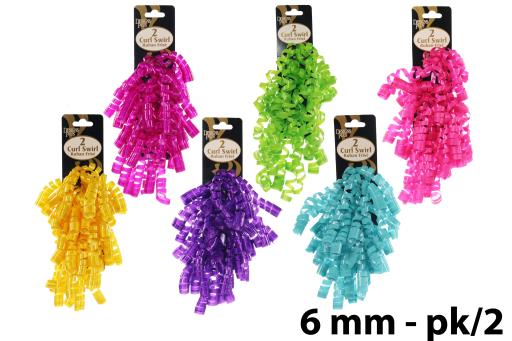 Curl Swirl Bows - Glossy - 6mm ~ 2 per pack-0