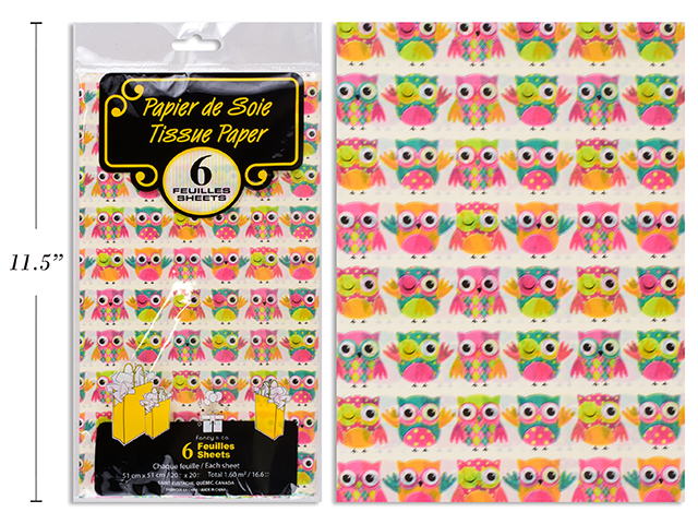 Tissue Paper - Owls ~ 6 per pack-0