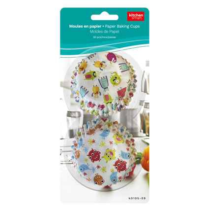 Kitchen Smart Paper Baking Cups, Monsters - Large ~ 50 per pack-0
