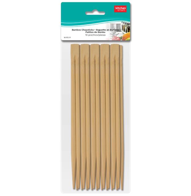 Kitchen Smart Bamboo Chopsticks ~ 10 pairs / pack-0