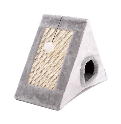 Cat Tent with Scratching Board ~ 19.5" x 10" x 14.5"-0