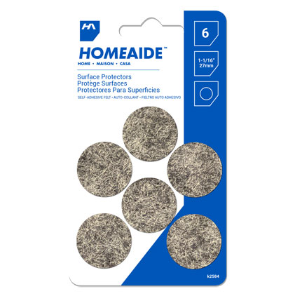 HomeAide Felt Surface Protectors - 1-1/16" / 27mm ~ 6 per pack-0