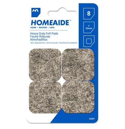 HomeAide Heavy Duty Felt Pads - 1" / 25mm ~ 8 per pack-0