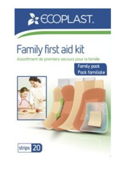 Ecoplast Family First Aid Kit ~ 20 assorted bandages-0