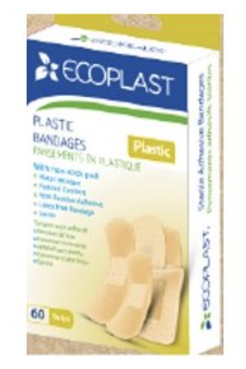 Ecoplast Plastic Strip Bandages ~ 60 per pack-0