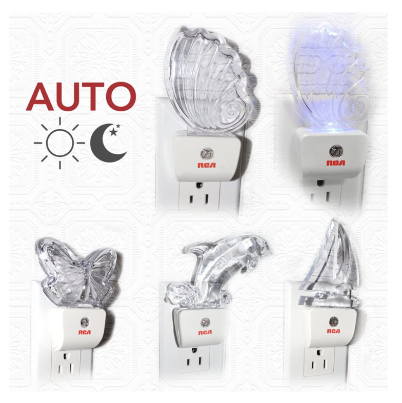RCA Blue LED Automatic Nightlight ~ 4 assorted-0