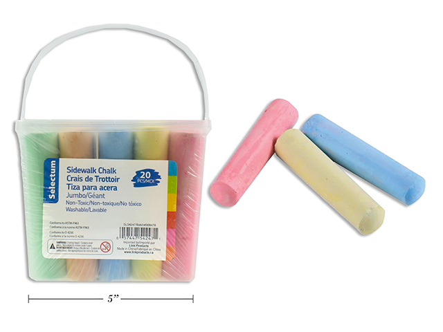 Sidewalk Chalk – 20 pieces per bucket